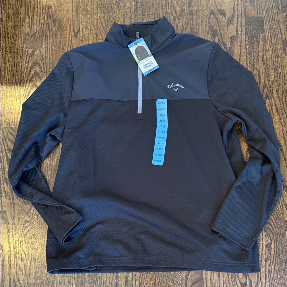 Callaway Men's Black Quarter-Zip Jacket large - Picture 2 of 2